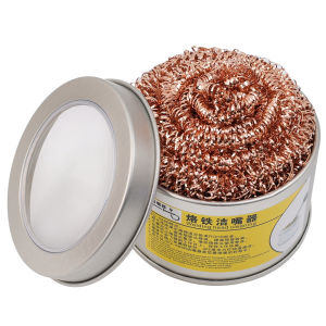 Electric Soldering Iron Tip Mouth Cleaner Copper Wire Metal Wire Ball Tin Remover Cleaner for Soldering Tool