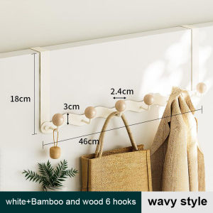 TISAS Stainless Steel 2 Layer Door Hook Hanger Coat Hook No-punching Heavy Duty Back Door Hanging Clothe Organizer Rack