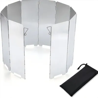 Windshield Pelindung Angin Kompor Camping Outdoor Bahan Aluminium Ultralight camping stove windshield Plat Penahan Angin Kompor Portable