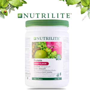 โปรตีน นิวทรีไลท์ โปรตีนถั่วเหลืองของแอมเวย์ รสเบอร์รี่ ขนาด 500 กรัม ไขมันต่ำ วิตซีสูง nutrilite amway