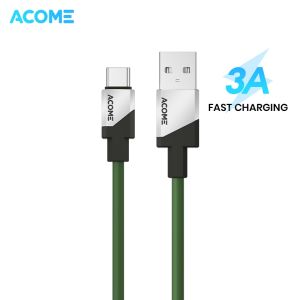 ACOME AGM100 AGC100 AGL100 Kabel Data Silikon Type-C Lightning Micro AiC Data Cable Fast Charging QC3.0 3A Seri AG-100 Original - Garansi Resmi 1 Tahun