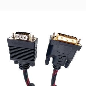 ROLL DVD 1080P HDTV DVI-I 24+5 Bi-Directional DVI to VGA Cable Male to Male
