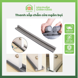 Thanh xốp chắn khe cửa chặn côn trùng giảm tiếng ồn bên ngoài - Chất liệu xốp bền có thể rửa vệ sinh tái sử dụng