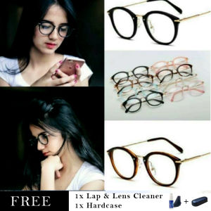 Frame Kacamata Korea & Lensa Anti Radiasi Minus Plus Silinder untuk Pria dan Wanita