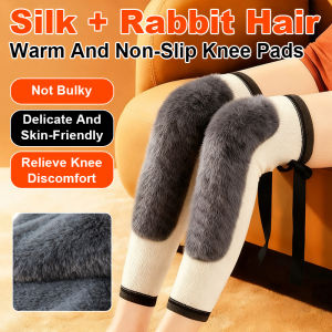 German Made Silk Long Leg Warmers Rabbit Fur Long Thigh Warmers Knee Pads and over the Knee Stockings for Spring and Autumn德绒蚕丝兔毛加长护膝