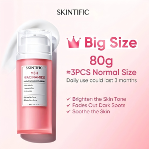 SKINTIFIC MSH Niacinamide Brightening Moisture Gel Alpha Arbutin Tranexamic Acid 5X Ceramide Even Skin Tone Fade Dark Spots Non-Greasy Lightweight Hydrating Gel Cream For Dull Pigmented Skin