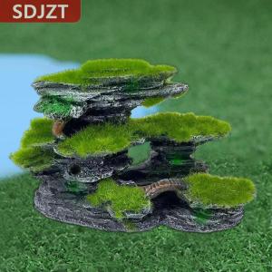 [COD] SDJZT หินวิวภูเขาสำหรับพิพิธภัณฑ์สัตว์น้ำหินวิวอควาเรียมมอสเซดที่หลบภัยใต้น้ำของตกแต่งตู้ปลาเรซินขนาดใหญ่