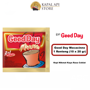 Kopi Instan Good Day 3in1 Rasa Mocacinno Vanila Latte Chococino Carrebean Original Renceng Isi 10 Sachet 20 gram