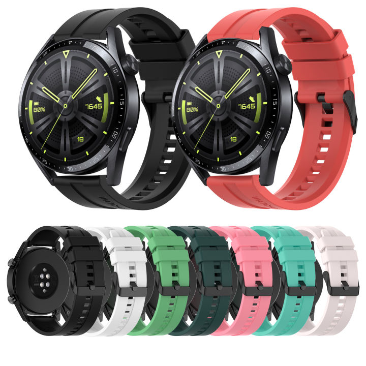 20mm 22mm Silicone WatchBand Strap for Huawei Watch GT/GT2 /GT3 PRO/GT4 ...