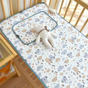 ผ้าคลุมที่นอนเสื่อเปลรามี่เย็นสำหรับฤดูร้อนเบาะสำหรับเด็กผ้าปูที่นอนแผ่นที่นั่งรถเข็นเด็ก