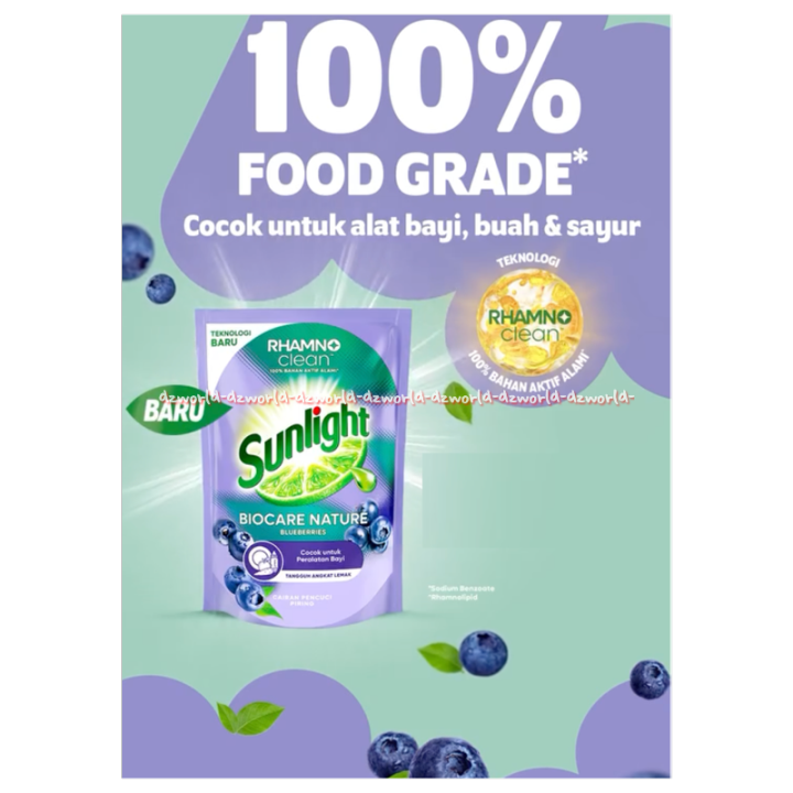 Sunlight%20585ml%20Cairan%20Pencuci%20Piring%20Biocare%20Nature%20Blueberries%20Cocok%20Untuk%20Peralatan%20Bayi%20Botol%20Susu%20Cuci%20Buah%20Sayur%20Sun%20Light%20Beri%20Cuci%20-%20Image%202