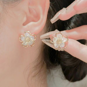 [fenggongshuode] Fashion Earrings Jewelry Korea Alloy Flower Stud Earrings For Women