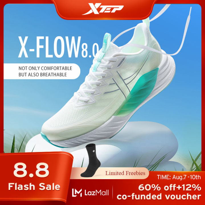 Xtep X-FLOW 8.0 womens running shoes shock-absorbing breathable