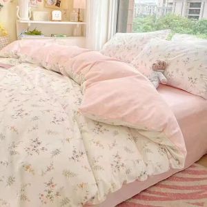 Zebra Pattern Four-Piece Bedding Set Bed Sheet Duvet Cover Student Bed Sheet Bedspread Dormitory Three-Piece Set Skin-Friendly Cotton LZD