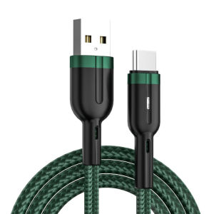 Braided USB Cable Fast Charging Data Cable Smart Auto Cut Off Protection Type C Charger Cord Nylon Android Phone Cable