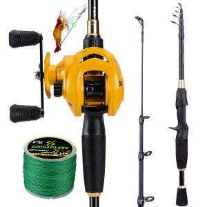 Sougayilang Set Joran Pancing Dan Gulungan Pancing Set 1.8M 2.1m 2.4m Eva Untuk Memancing Casting Joran Pancing Teleskopik Dan Alat Gulungan Pancing Umpan Senar Pancing Set