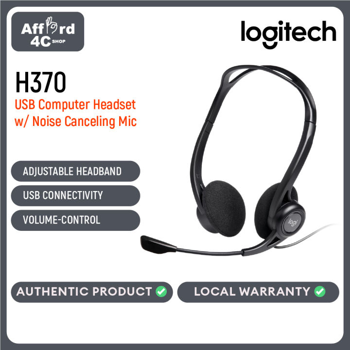 Logitech H370 USB Computer Headset Digital Sound Noise Canceling Microphone Lazada PH