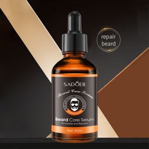 [100% effective]Beard Oil Beard Growth Liquid Beard Care 100% Natural Organic Thicker minyak janggut Hair Products Hair Growth Serum Essence Gentle nourishment improves frizz Effectively Promote beard chest hair growth Beard Growth Serum