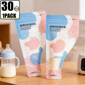 30pcs 100g Disposable Milk Powder Storage Bags Leakproof Double Seal Pouches with Writing Area BPA Free for Baby Travel