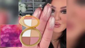 Eye & Cheek Palette，Glow Wardrobe Palette，Highlighting Eye & Cheek Palette，Eyeshadow and Highlighter Makeup，Makeup Palettes Contour Kit，Rich Glow Shades for Eyeshadow & Cheek Highlight