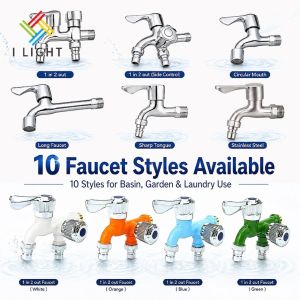 （Fast Delivery）Best Two Way Faucet 304 Stainless Steel Dual Function Tap Faucet Bathroom Chrome Faucet
