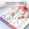Pen Control Training Copybook 64 Paper Hard Pen Calligraphy Painting Book Simple Strokes Kindergarten. 