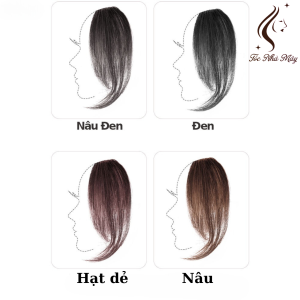 Tóc giả mái bay tóc giả mái 2 bên kiểu hàn quốc Nhà Mây tóc giả kẹp mái dài cho nữ-M21
