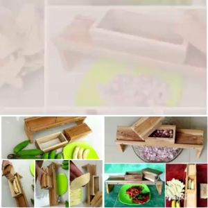 Pengiris / Pemotong Serbaguna Kayu Jati Ekstra BONUS 5 Pisau