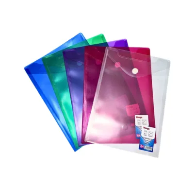 1pc -Velcro File Bag Plastic Document Envelope Velcro File Bag Size A5 and A4 plastic envelope Portrait Plastic Envelope Document Bag