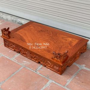 Gian Thờ Treo Tường Song Long Chiện Gỗ Hương Cỡ Nhỏ