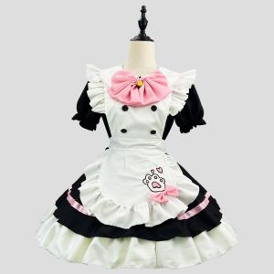 Color Cosplayer Cat Maid Dress Pink Bow Lolita Dress Halloween Party Cosplay Costume Anime Role Disguise Carnival Clothing2026