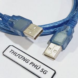 Cáp Link USB 2.0 / Cáp 2 đầu USB 2.0 dài 1.5m / 3m / 5m (Cáp chống nhiễu - Màu Xanh)