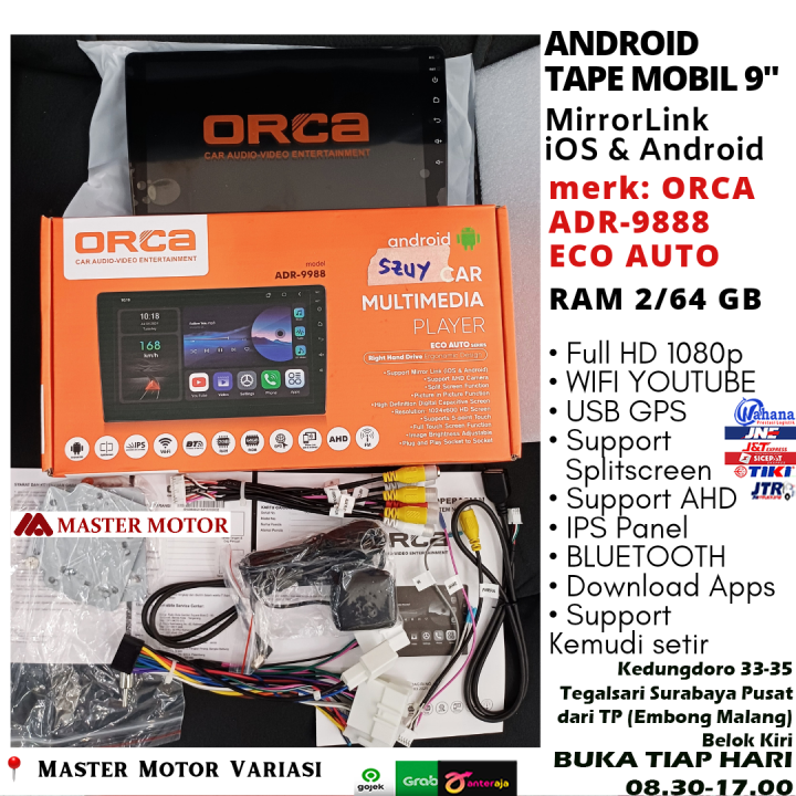 Android Orca 9 inch Eco Auto ADR 9988 RAM 2/64 GB Head unit mobil ...