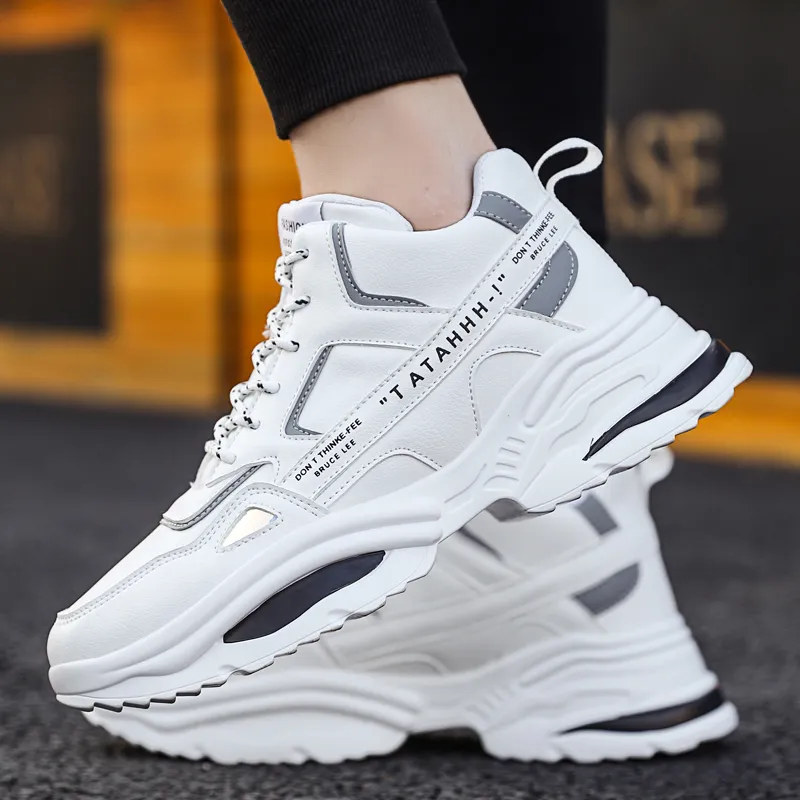 Wedge Korean Rubber Shoes Shopee Leather Printed Ladies White