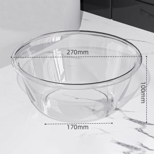 Homenhome hộ gia đình dày và sâu trong suốt chậu rửa nhựa sáng tạo ký túc xá di động rửa giỏ lưu trữ