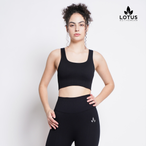 Lotus Activewear Athena Collection: Premium Seamless Padded Square Neck Sports Bra