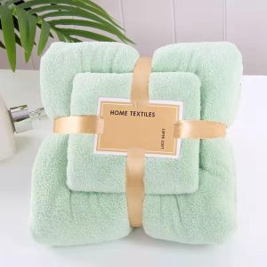 JEB DISTRIBUTOR KOSMETIK Handuk Mandi Dewasa 2 in 1 / Handuk Set / Handuk Serap Air / Handuk Super Halus / Handuk Microfiber Handuk Set / Peket Handuk 2IN1 Premium Import Besar 70X14 Dan Handuk Wajah