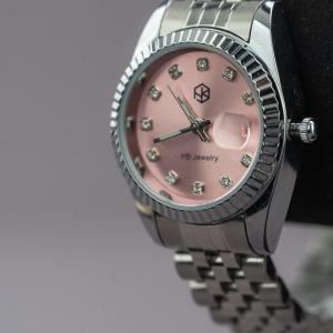 HB Jewelry BLADE/BLATHEN Womens Watch Silver Rose Pink Dial Minimalist Formal Business Wear Office Watch Water Resistant Battery Operated Quartz Watch Non Tarnish Hypoallergenic Watch