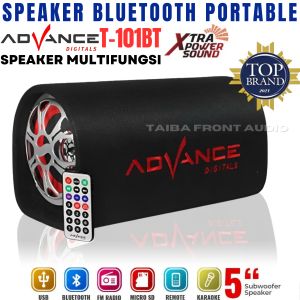 Speaker Advance T-101BT ( FREE MIC ) - Black [Karaoke/USB/TF/FM/5 Inch] - Speaker Bluetooth Full Bass 5inch Subwofer Car - Advance T101BT Multimedia Speaker with Subwoofer System 5 inch + Bluetooth - Speaker Bluetooth ADVANCE Subwoofer Karaoke ~TFA