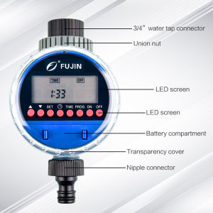 FUJIN Automatic Digital Watering timer in LCD Electronic Home Irrigation Garden Water timer Controller