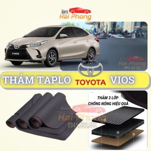 Thảm taplo Toyota VIOS 2014 - 2022 da Cacbon cao cấp chống nóng ô tô hiệu quả