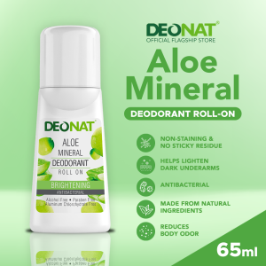 DEONAT Natural Deodorant Roll on Underarm Whitening No Stain Antibacterial Natural Papaya and Aloe