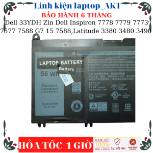 Pin Laptop Dell 33YDH Dell-ZIN Inspiron 7778 7779 7773 7577 7353 7588 G7 15 7588 Dell Latitude 3380 3480 3490 3580 3590