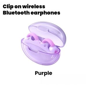 หูฟังไร้สายรูปหูฟังบลูทูธไร้สายต่างหูแบบหนีบหูฟังบลูทูธใสดีไซน์มีสไตล์สำหรับเล่นกีฬาหูฟังบลูทูธ