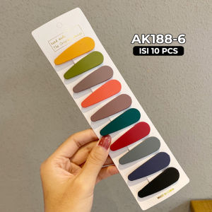 JEPIT RAMBUT KOREA ANAK PEREMPUAN DESAIN TIPTOP WARNA DOFF 1 SET 10 PCS AKSESORIS FASHION LUCU AK188