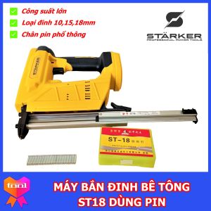 Máy bắn đinh bê tông dùng pin dùng pin STARKER công nghệ Đức chân pin phổ thông bảo hành 6 tháng