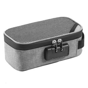 Multifunctional Discreet Lock Pipe Bag Accessory for Travel With Customizable Container Dividers and Safety Features