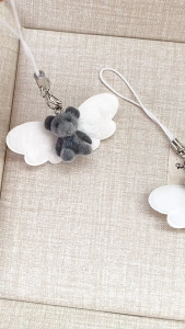 Phong cách cánh thiên thần sao Móc treo chìa khóa cho những người đam mê thời trang xách tay Charm Gắn Túi phụ kiện Hàn Quốc lấy cảm hứng