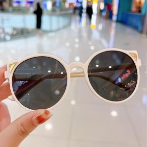2024 mới của trẻ em Kính mát tai mèo đáng yêu fashinable Kính râm trẻ em chàng trai cô gái chống tia cực tím Kính mát
