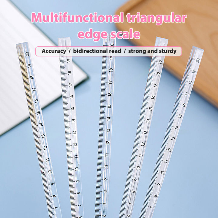 Xinder Creative Simple Transparent Triangular Scale Ruler Drawing ...